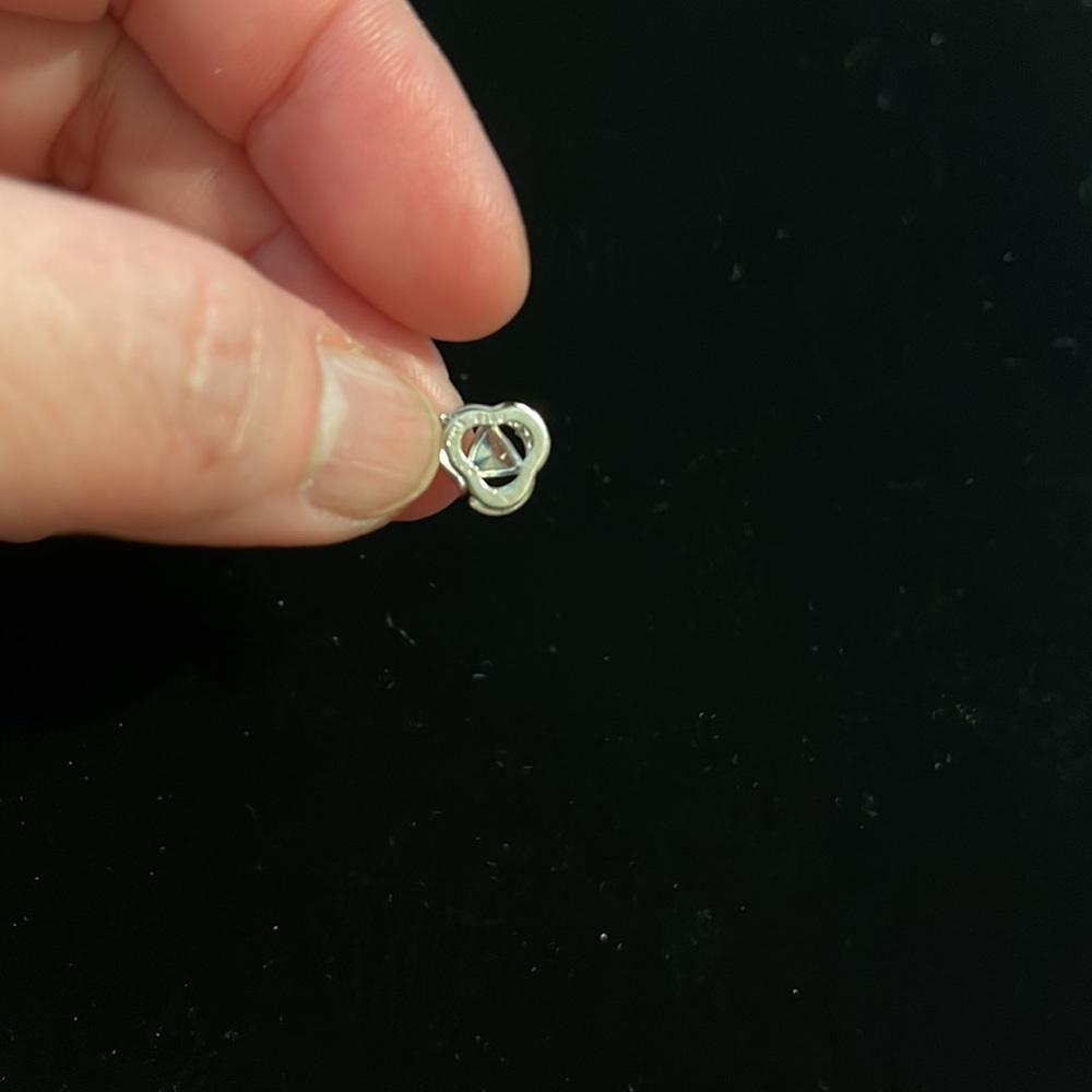 Hallmark Pt850 necklace and Pt900 pendant Genuine Natural Diamond .213 & .04 - Picture 10 of 11
